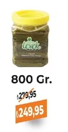 Tevek Salamura Asma Yaprağı 800 Gr