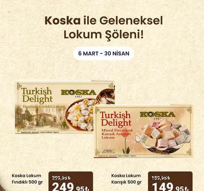 Koska Lokum Fındıklı 500 Gr