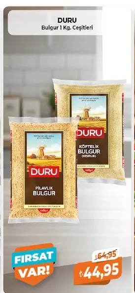 Duru Bulgur 1 Kg. Çeşitleri