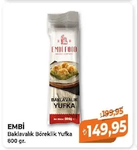 Embi Baklavalık Böreklik Yufka 800 Gr