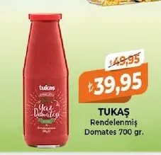 Tukaş Rendelenmiş Domates 700 Gr.