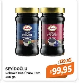 Seyidoğlu Pekmez Dut-Üzüm Cam 400 Gr.