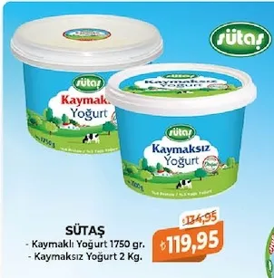 Sütaş Kaymaklı Yoğurt 1750 Gr.
