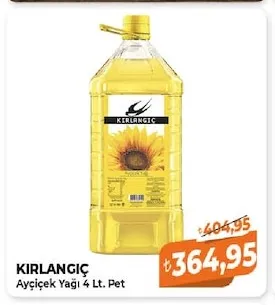 Kırlangıç Ayçiçek Yağı 4 Lt. Pet