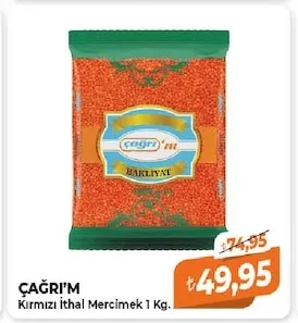 Çağri'M Kırmızı İthal Mercimek 1 Kg.