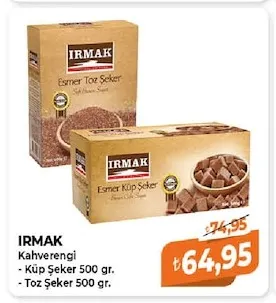 Irmak Kahverengi Küp Şeker 500 Gr. - Toz Şeker 500 Gr.