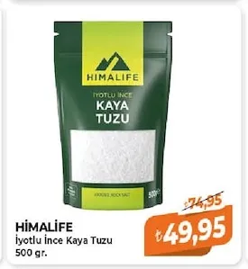 Himalife İYotlu İNce Kaya Tuzu 500 Gr.