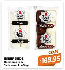 Eşref Dede Dondurma Sade - Sade Kakaolu 480 Gr