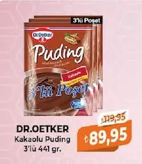 Dr.Oetker Kakaolu Puding 3'Lü 441 Gr.