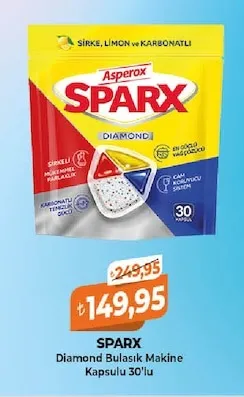 Sparx Diamond Bulaşık Makine Kapsulu 30'Lu
