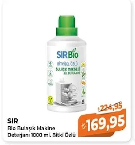 Sir Bio Bulaşık Makine Deterjanı 1000 Ml. Bitki Özlü