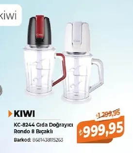 Kiwi Kc-8244 Gıda Doğrayıcı Rondo 8 Bıçaklı