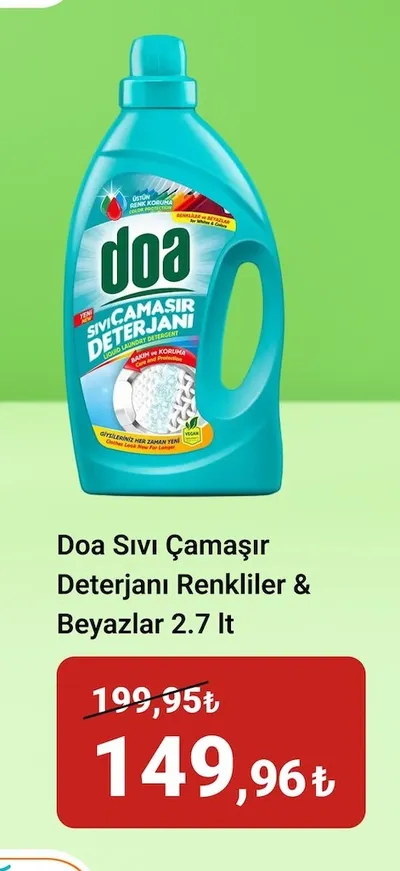 Doa Sıvı Çamaşır Deterjanı Renkliler & Beyazlar 2.7 Lt