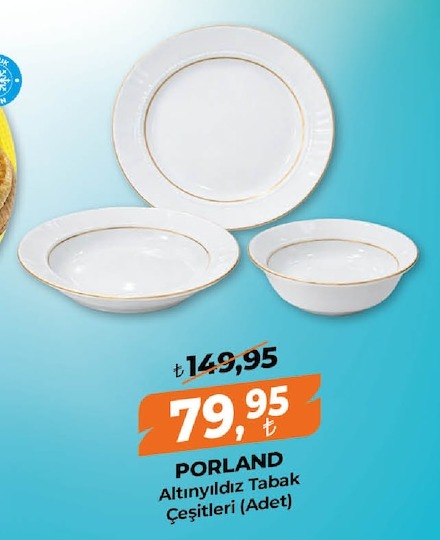 Porland Altınyıldız Tabak Çeşitleri (Adet)