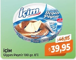 İçim Üçgen Peynir 100 Gr 8'Li