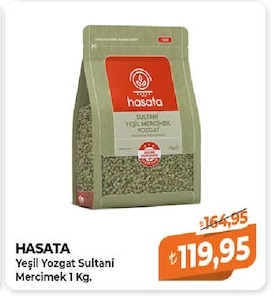 Hasata Yeşil Yozgat Sultani Mercimek 1 Kg