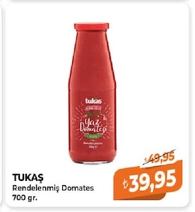Tukaş Rendelenmiş Domates 700 Gr.