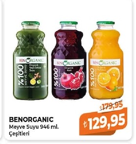 Benorganic Meyve Suyu 946 Ml. Çeşitleri