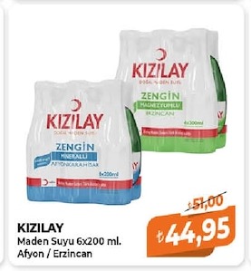 Kızılay Maden Suyu 6X200 Ml. Afyon / Erzincan