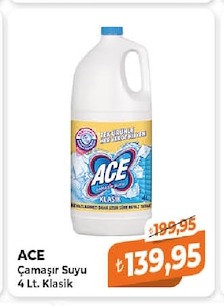 Ace Çamaşır Suyu 4 Lt Klasik
