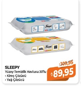 Sleepy Yüzey Temizlik Havlusu 30'Lu