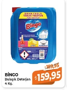 Bingo Bulaşık Deterjanı 4 Kg.