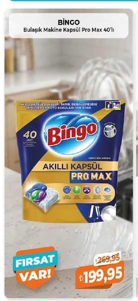 Bingo Bulaşık Makine Kapsül Pro Max 40'Lı