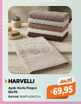 Harvelli Ayak Havlu Paspas 50X70