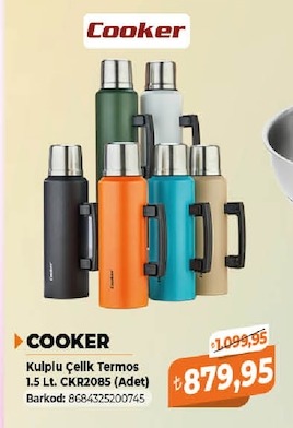 Cooker Kulplu Çelik Termos 1.5 Lt. Ckr2085 (Adet)