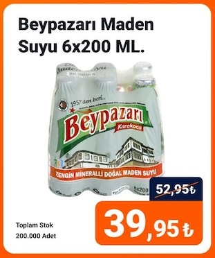 Beypazarı Maden Suyu 6X200 Ml