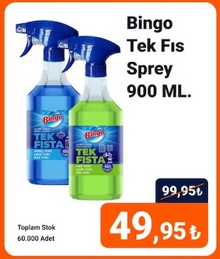 Bingo Tek Fıs Sprey 900 Ml.