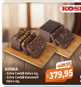 Koska Extra Cevizli Helva Kg. Extra Cevizli Karamelli Helva Kg.