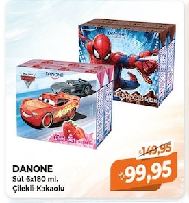 Danone Süt 6X180 Ml. Çilekli-Kakaolu