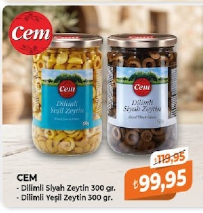 Cem Dilimli Siyah Zeytin 300 Gr.