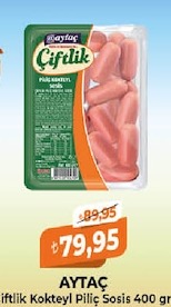 Aytaç Çiftlik Kokteyl Piliç Sosis 400 Gr.