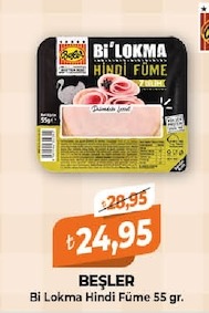 Beşler Bi' Lokma Hindi Füme 55 Gr.