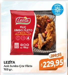 Lezita Acılı Jumbo Çıtır Fileta 700 Gr.