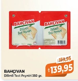 Bahçıvan Dilimli Tost Peyniri 350 Gr