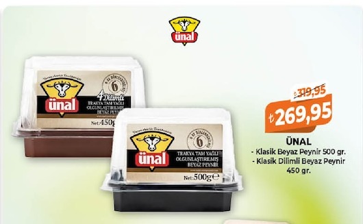 Ünal Klasik Beyaz Peynir 500 Gr.