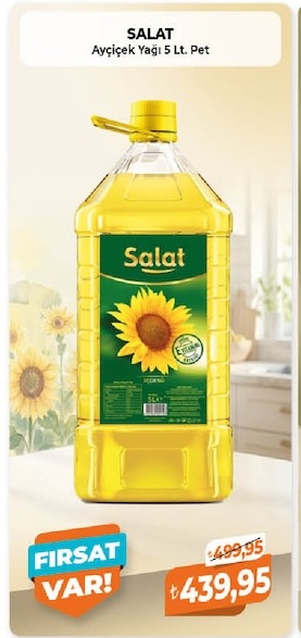 Salat Ayçiçek Yağı 5 Lt. Pet