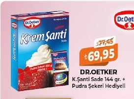 Dr.Oetker K.Şanti Sade 144 Gr. + Pudra Şekeri Hediyeli
