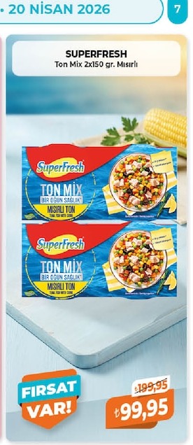 Superfresh Ton Mix 2X150 Gr. Mısırlı