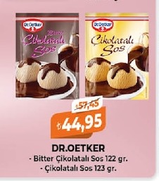 Dr.Oetker Bitter Çikolatalı Sos 122 Gr. Çikolatalı Sos 123 Gr.