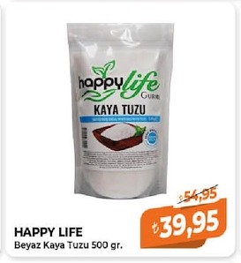 Happy Life Beyaz Kaya Tuzu 500 Gr.
