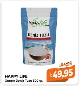 Happy Life Gurme Deniz Tuzu 500 Gr.