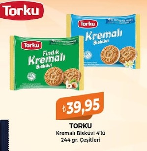 Torku Kremalı Bisküvi 4'Lü 244 Gr. Çeşitleri