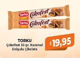 Torku Çokofest 30 Gr. Karamel Dolgulu Çikolata