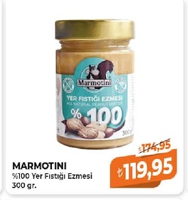 Marmotini %100 Yer Fıstığı Ezmesi 300 Gr.