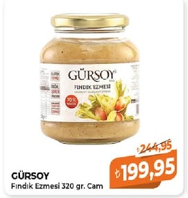 Gürsoy Fındık Ezmesi 320 Gr. Cam