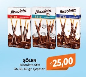 Şölen Biscolata Stix 34-36-40 Gr. Çeşitleri
